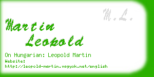 martin leopold business card